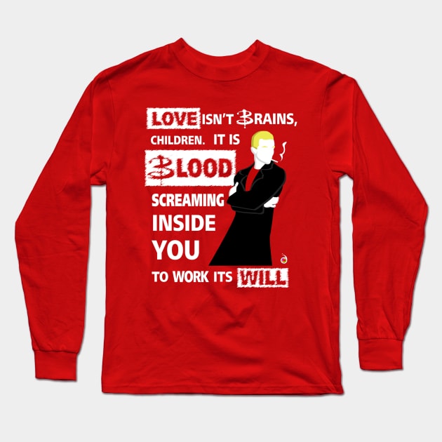 Spike: Love is blood Long Sleeve T-Shirt by rednessdesign